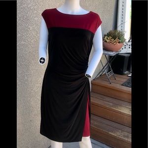 Lauren by Ralph Lauren Color Block Midi Dress sz 12